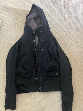 lululemon athletica Black Hooded Jacket (vintage)